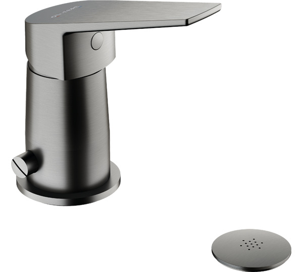 Mésclador de bidet d'una sola palanca amb desguàs emergent Acer raspallat Kloe